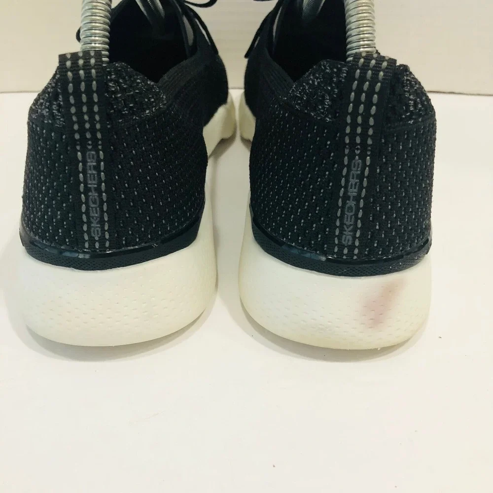 Skechers‎ Womens 9.5 Sneaker Shoes  Massage Fit Lite Black Mesh Lightweight